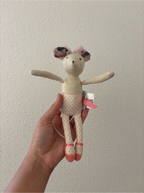 Moulin Roty ballerina mouse plush doll from the "Il était une fois" collection